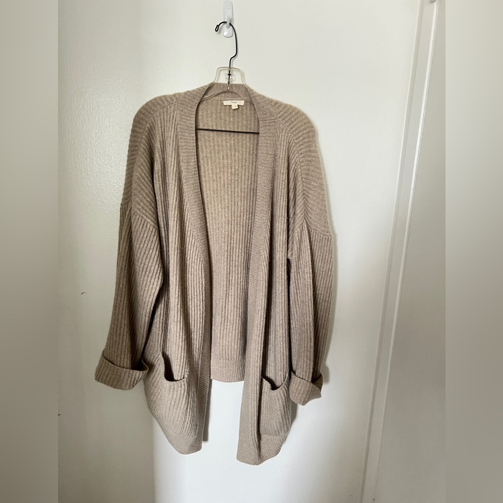 Nap cashmere cardigan neutral oversized